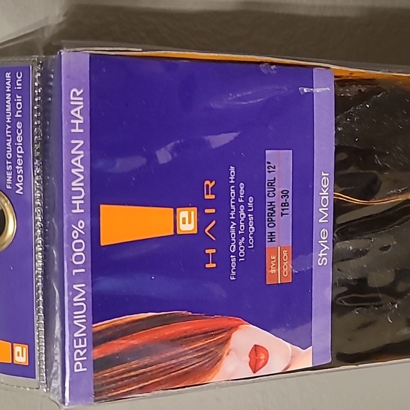 Masterpiece hair 100% human hair HH Oprah Curl color T1B-30 NIB - Picture 2 of 5